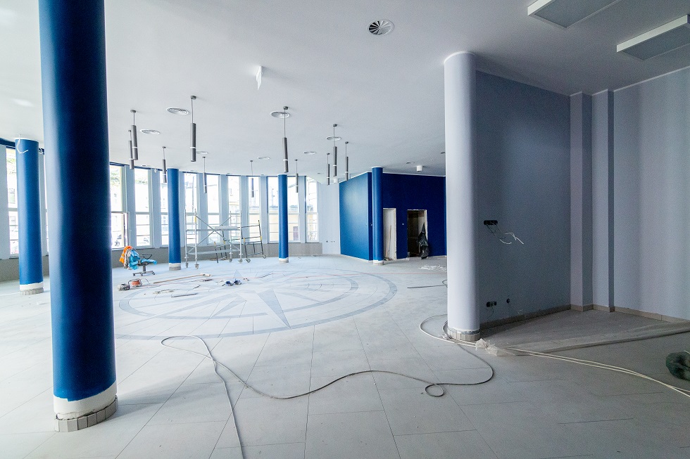 Aranżacja architektoniczna wnętrza budynku ronda od strony wejścia