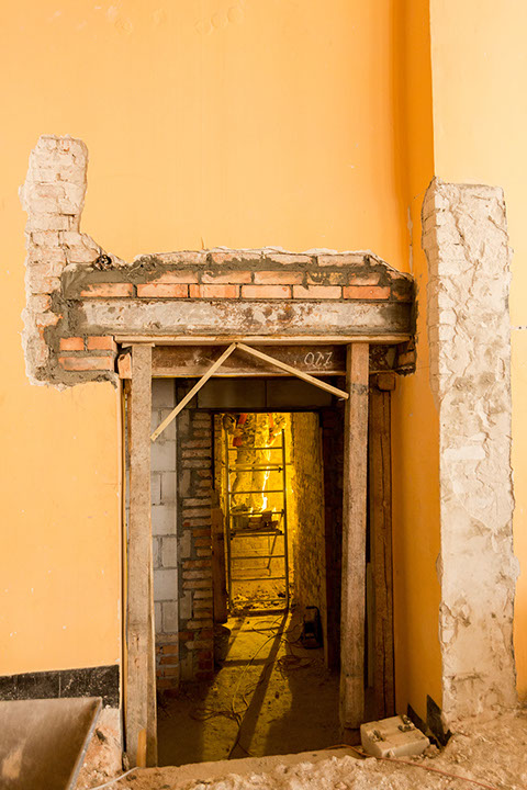 Prace remontowe w wew. pomieszczeń socjalnych.